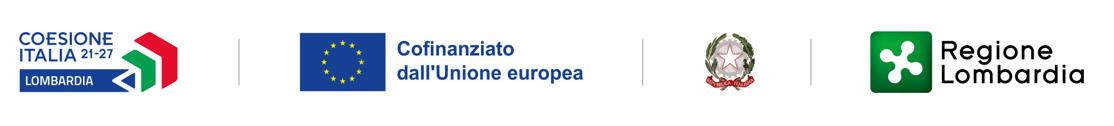Coesione Italia 21-27 · Cofinanziato dall'Unione Europea · Repubblica Italiana · Regione Lombardia